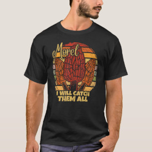 Retro Morchel Pilz der Mykologie  Ich werde den fa T-Shirt