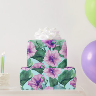 Retro Morning Glory Blumenmuster Geschenkpapier