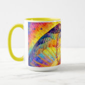 Retro Morning Glory Engel Tasse (Links)