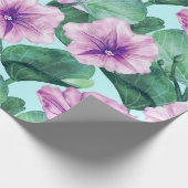 Retro Morning Glory Floral Geschenkpapier (Ecke)