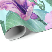 Retro Morning Glory Floral Geschenkpapier (Rolleneckpunkt)
