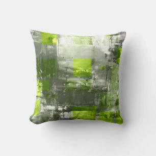 Retro-Mosaikplätze Green Grunge Kissen