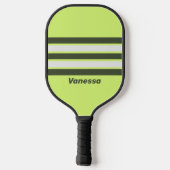Retro Moss Fade durch Strichen mit Name Pickleball Schläger (Rückseite)