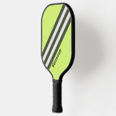 Retro Moss Fade Stripes mit Namen Pickleball Schläger (Links)