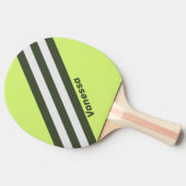 Retro Moss Fade Stripes mit Namen Tischtennis Schläger (Seitenansicht)