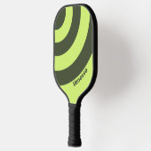 Retro Moss Fade Three Circle Strip mit Name Pickleball Schläger (Links)
