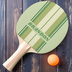 Retro Moss Rainbow Board Streifen mit Namen Tischtennis Schläger