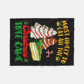 Retro Most Likely To Eat All The Christmas Tree Ca Fleecedecke (Vorderseite (Horizontal))