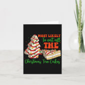 Retro Most Likely To Eat All The Christmas Tree Ca Karte (Vorderseite)