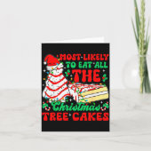 Retro Most Likely To Eat All The Christmas Tree Ca Karte (Vorderseite)