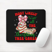 Retro Most Likely To Eat All The Christmas Tree Ca Mousepad (Mit Mouse)