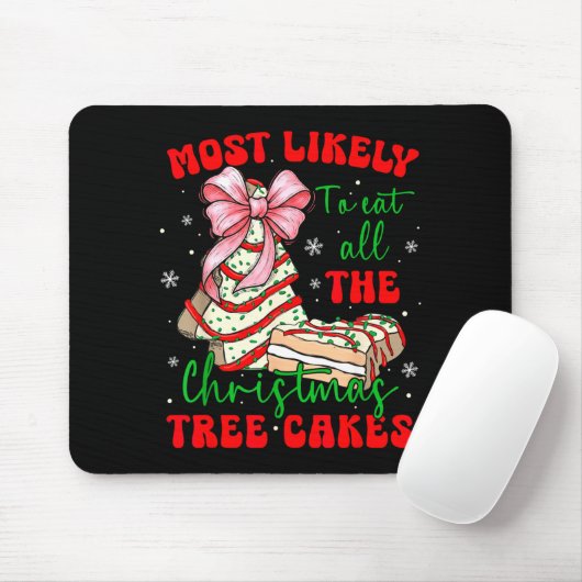 Retro Most Likely To Eat All The Christmas Tree Ca Mousepad (Mit Mouse)