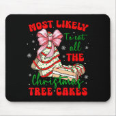 Retro Most Likely To Eat All The Christmas Tree Ca Mousepad (Vorne)