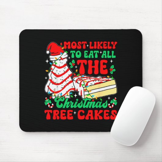 Retro Most Likely To Eat All The Christmas Tree Ca Mousepad (Mit Mouse)
