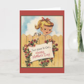 Retro Mother Day Grußkarte Karte (Vorderseite)