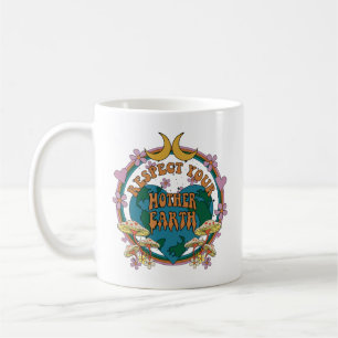 Retro Mother Earth Graphic der 70er Kaffeetasse