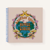 Retro Mother Earth Graphic der 70er Notizblock (Vorderseite)
