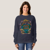 Retro Mother Earth Graphic der 70er Sweatshirt (Vorne ganz)