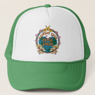 Retro Mother Earth Graphic der 70er Truckerkappe
