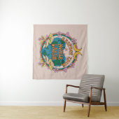 Retro Mother Earth Graphic der 70er Wandteppich (Beispiel (Horizontal))