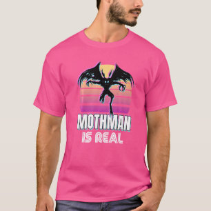 Retro Mothman 80er Cryptid Sunset T-Shirt