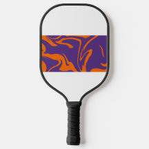 Retro-Motion-Orange- und Lila-Pickleball-Schläger