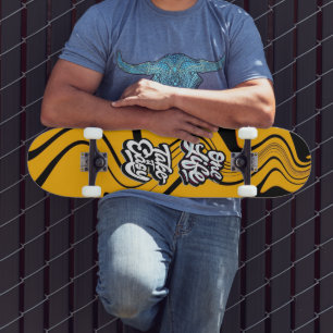 Retro-Motivations-Typografie-Zitat im Vintage-Stil Skateboard