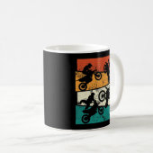 Retro Motocross Freestyle Kaffeetasse (VorderseiteRechts)