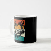 Retro Motocross Freestyle Kaffeetasse (Vorderseite Links)