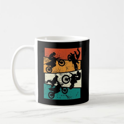 Retro Motocross Freestyle Kaffeetasse (Links)