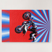 Retro Motocross Rider Design Puzzle (Horizontal)