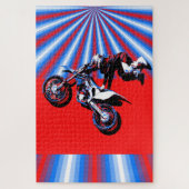 Retro Motocross Rider Design Puzzle (Vertikal)