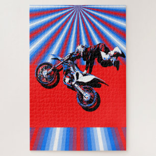 Retro Motocross Rider Design Puzzle