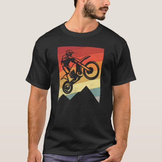 Retro-Motocross-Sport T-Shirt (Vorderseite)