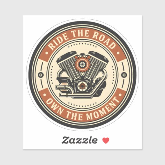 Retro Motorcycle Engine Badge Style Aufkleber (Blatt)