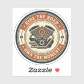 Retro Motorcycle Engine Badge Style Aufkleber (Blatt)