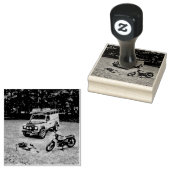 Retro motorcycle gift gummistempel (Stempel)
