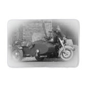 retro motorcycle sidecar bath mat badematte (Vorderseite)