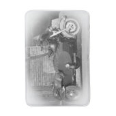 retro motorcycle sidecar bath mat badematte (Vorderseite Vertikal)