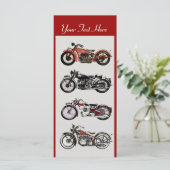 RETRO MOTORCYCLES PARTY Rot Schwarz-weiß Grau (Stehend Vorderseite)