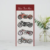 RETRO MOTORCYCLES PARTY Rot Schwarz-weiß Grau (Stehend Vorderseite)