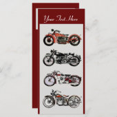 RETRO MOTORCYCLES PARTY Rot Schwarz-weiß Grau (Vorne/Hinten)