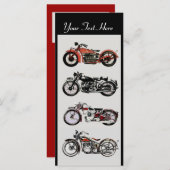 RETRO MOTORCYCLES PARTY Rot Schwarz-weiß Grau (Vorne/Hinten)