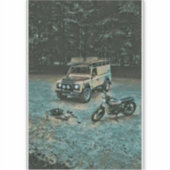 Retro-Motorrad Aufkleber (Vorderseite)