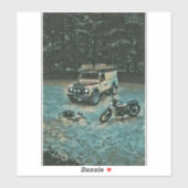 Retro-Motorrad Aufkleber (Blatt)