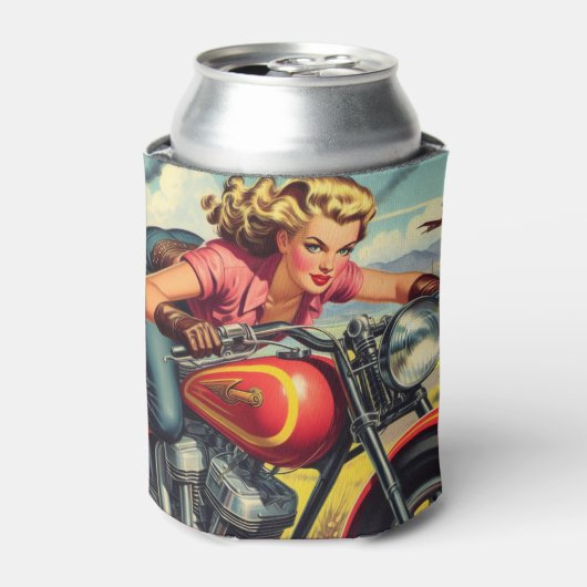 Retro-Motorrad-Button Dosenkühler (Kanne Vorderseite)