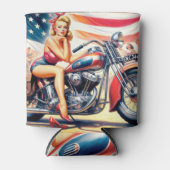 Retro-Motorrad-Button hoch Dosenkühler (Vorderseite)