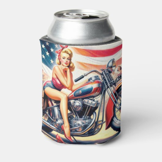 Retro-Motorrad-Button hoch Dosenkühler (Kanne Rückseite)