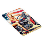 Retro-Motorrad-Button hoch Magnet (Rechte Seite)