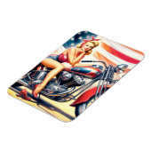 Retro-Motorrad-Button hoch Magnet (Linke Seite)